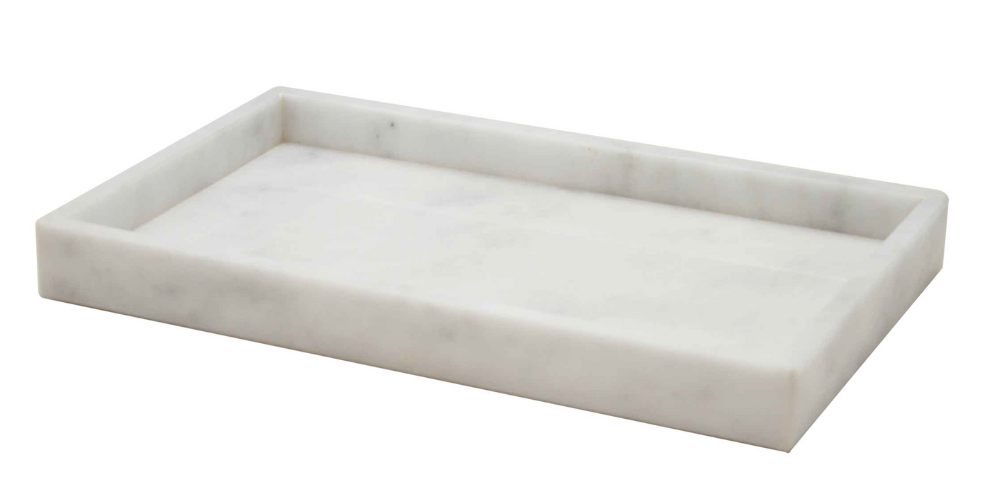 TRAY GUEST TOWEL PEARL WHITE MARBLE