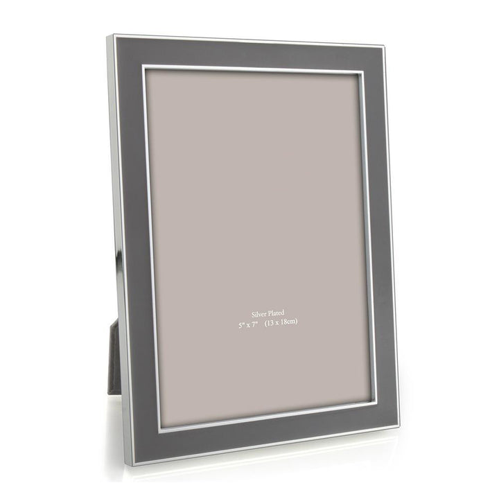 FRAME TAUPE ENAMEL & SILVER