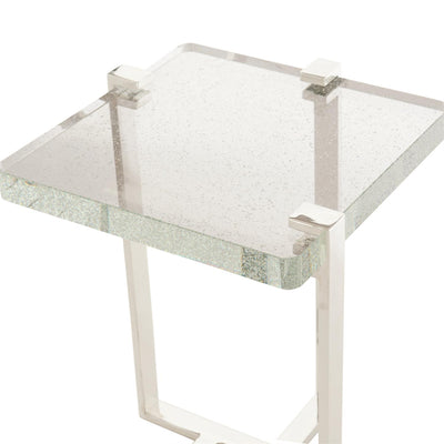 TABLE RECTANGULAR BUBBLE GLASS TOP