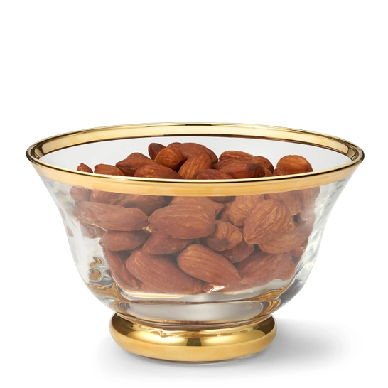 AERIN NUT BOWL GLASS WITH GOLD RIM