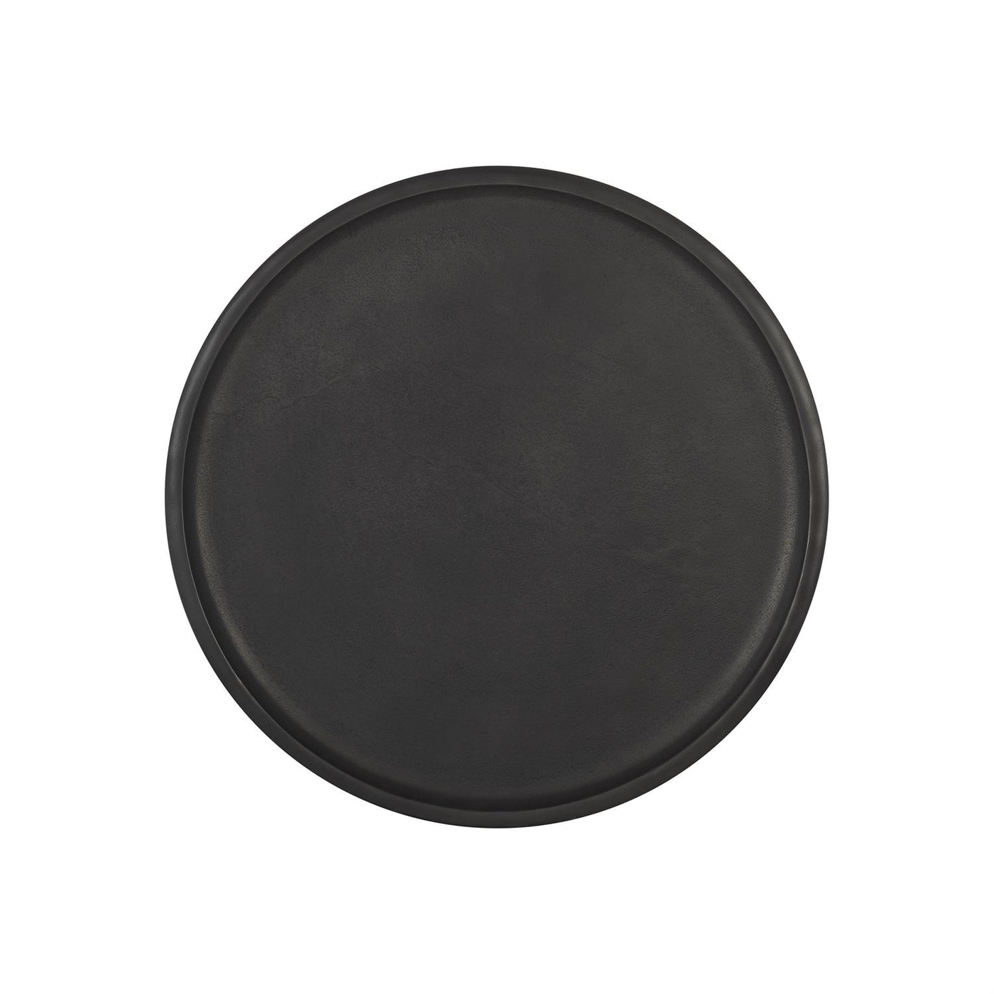TABLE SIDE ROUND BLACK TEXTURED METAL
