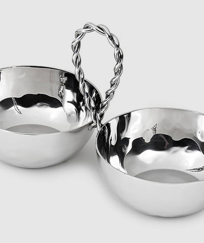 2 BOWL SET PALOMA WITH BRAIDED WIRE HANDLE