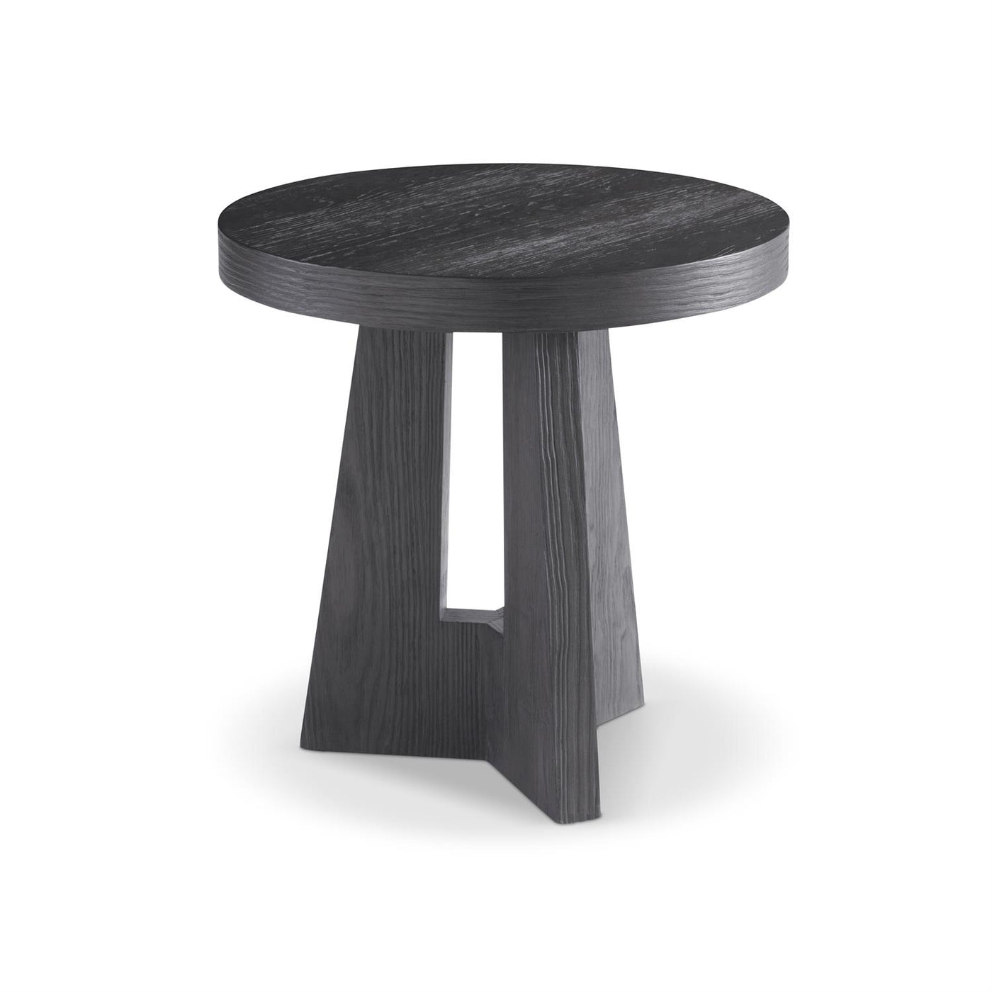 SIDE TABLE ROUND WOOD TRIANGLE LEGS