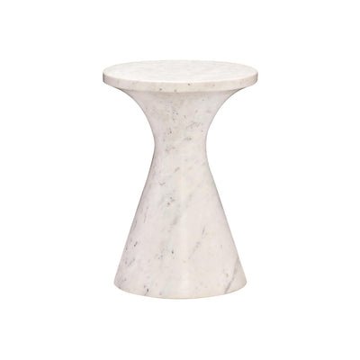 SIDE TABLE WHITE MARBLE ROUND