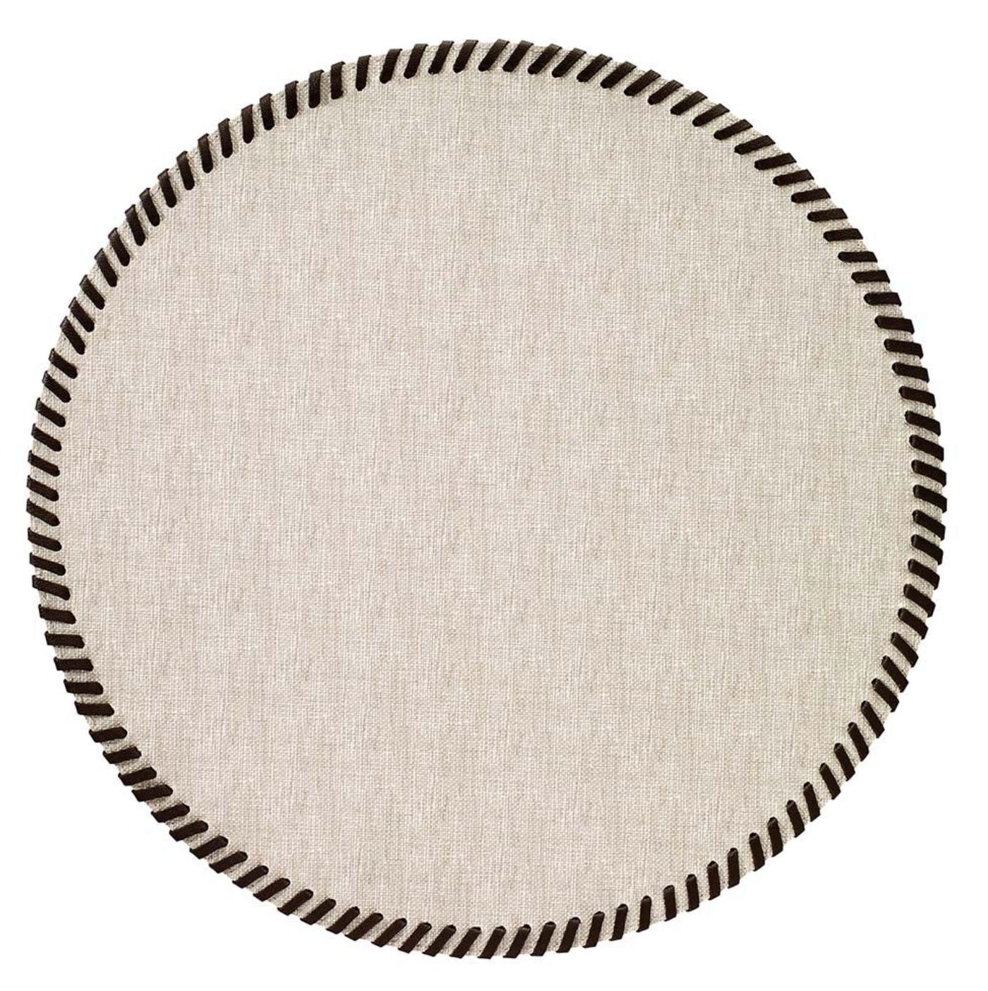 PLACEMAT WHIPSTITCH ROUND (Available in 2 Colors)
