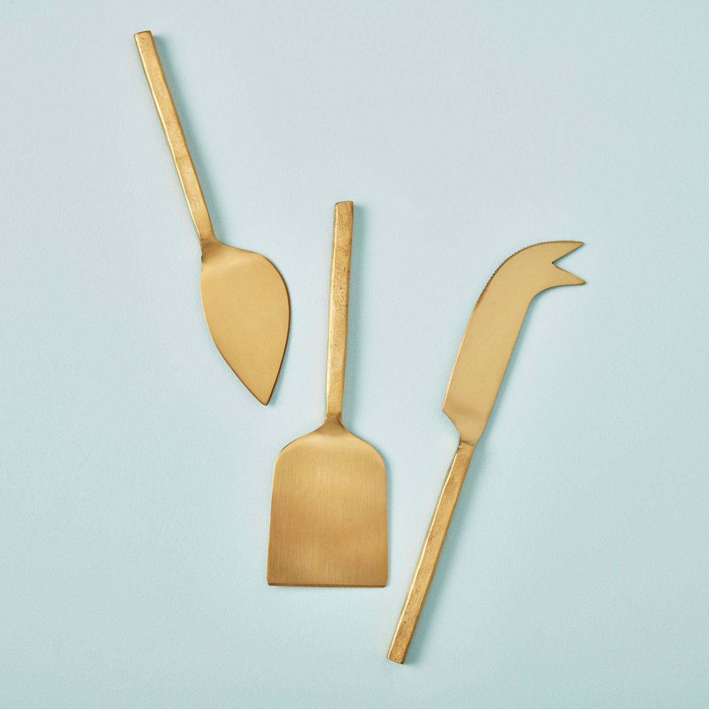 CHEESE SET OF 3 FORGED GOLD