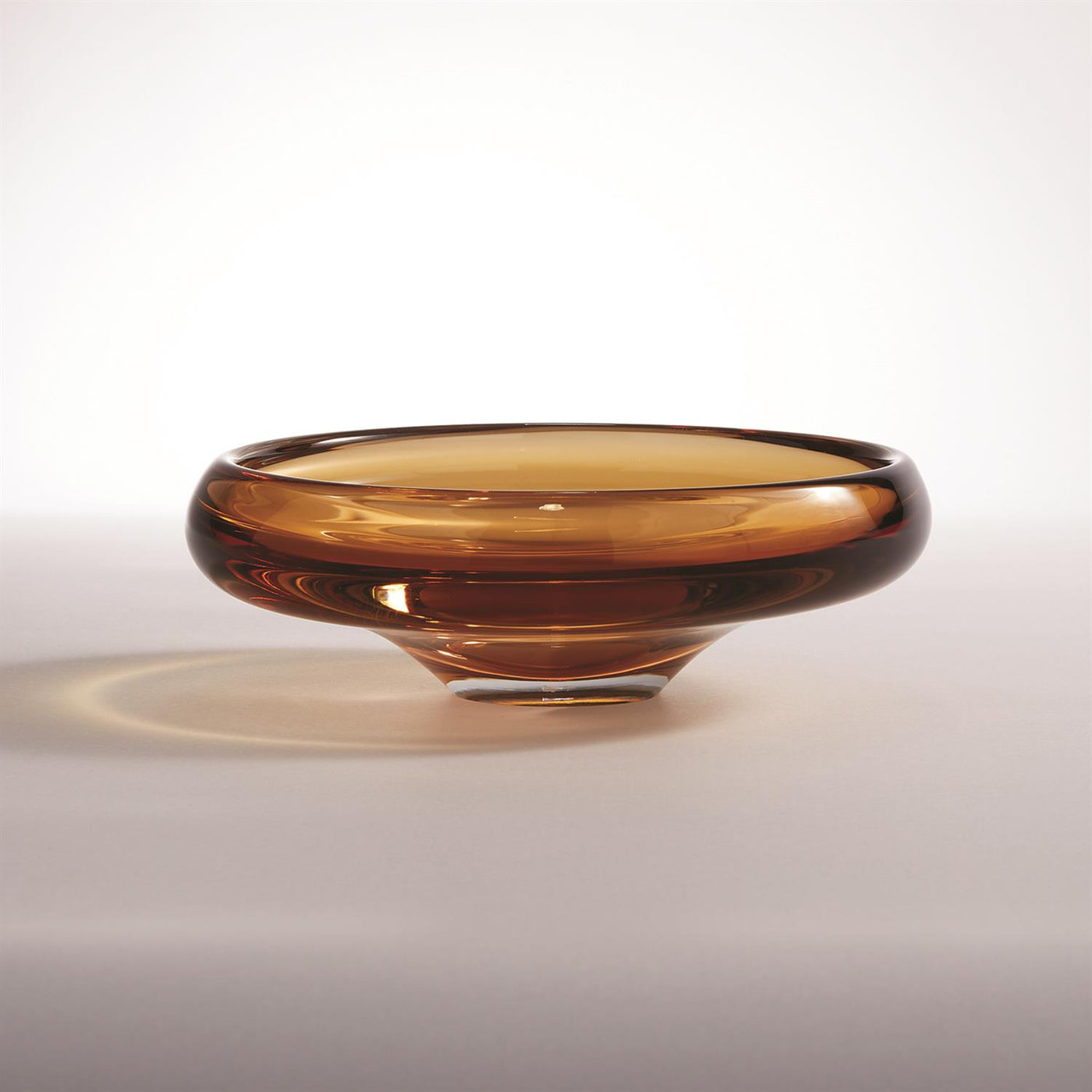 BOWL WITH ROLLED LIP AMBER