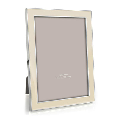FRAME VANILLA ENAMEL & SILVER (Available in 2 Sizes)