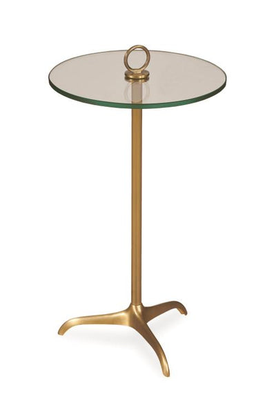 SIDE TABLE GLASS TOP WITH HADNLE