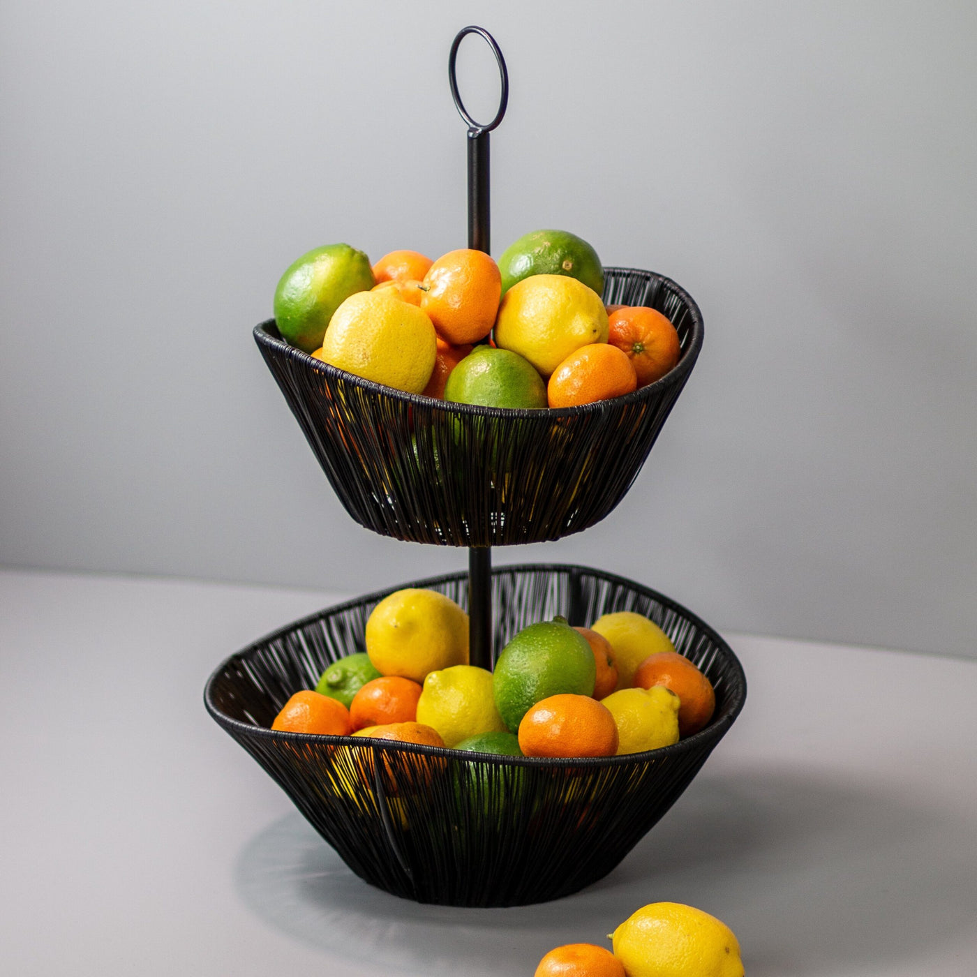 BASKET 2-TIER WIRE (Available in 3 Colors)
