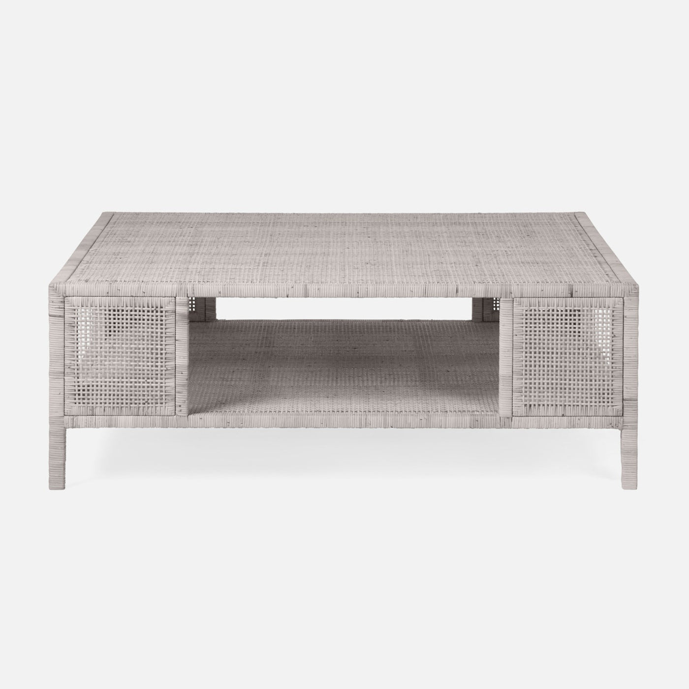 TABLE COFFEE FRENCH GRAY PEELED RATTAN