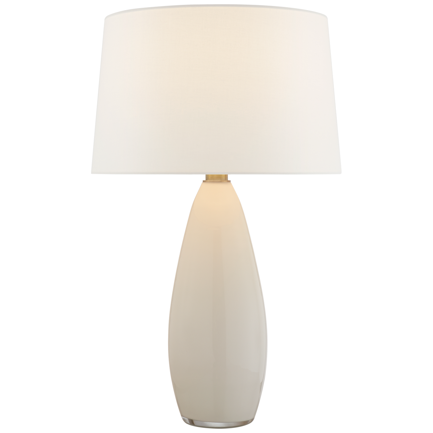 TABLE LAMP WHITE GLASS TALL LARGE