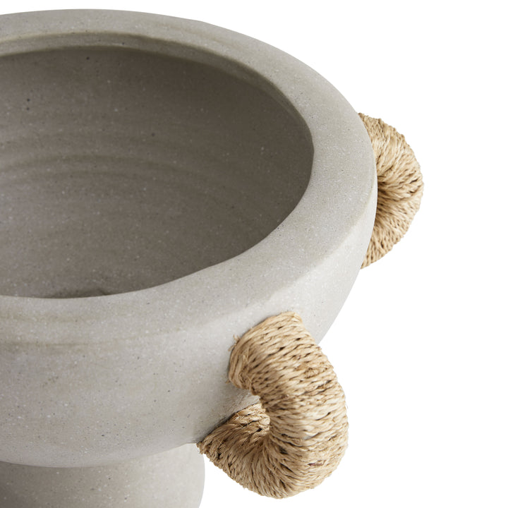 CENTERPIECE TERRACOTTA WITH ABACA WRAPPED HANDLES #61028
