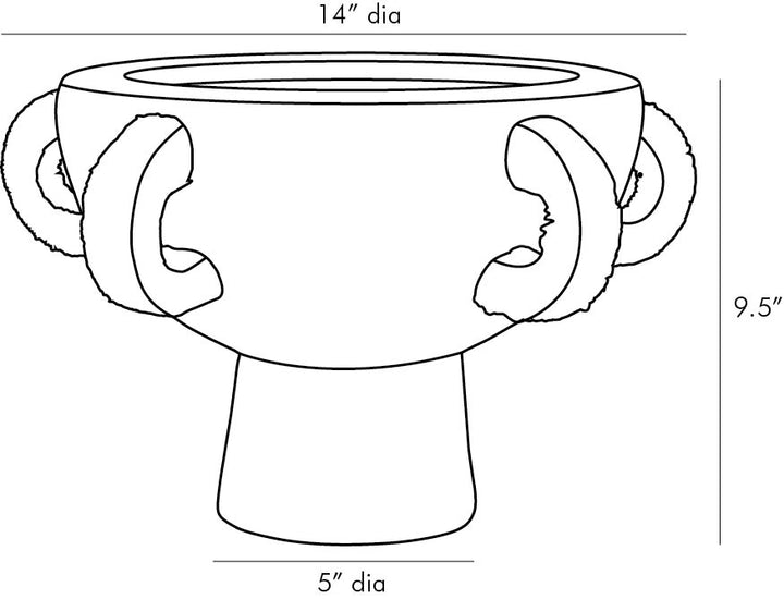 CENTERPIECE TERRACOTTA WITH ABACA WRAPPED HANDLES #61028