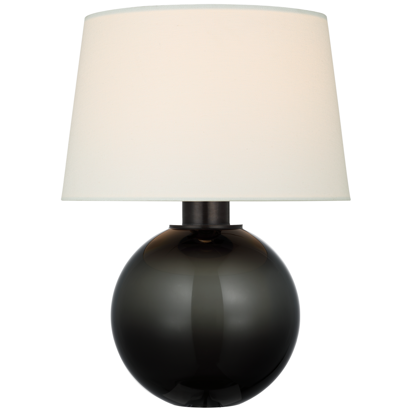 TABLE LAMP ROUND SMOKED GLASS