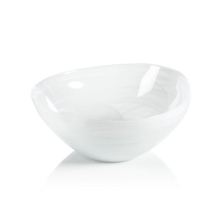BOWL ALABASTER GLASS WHITE