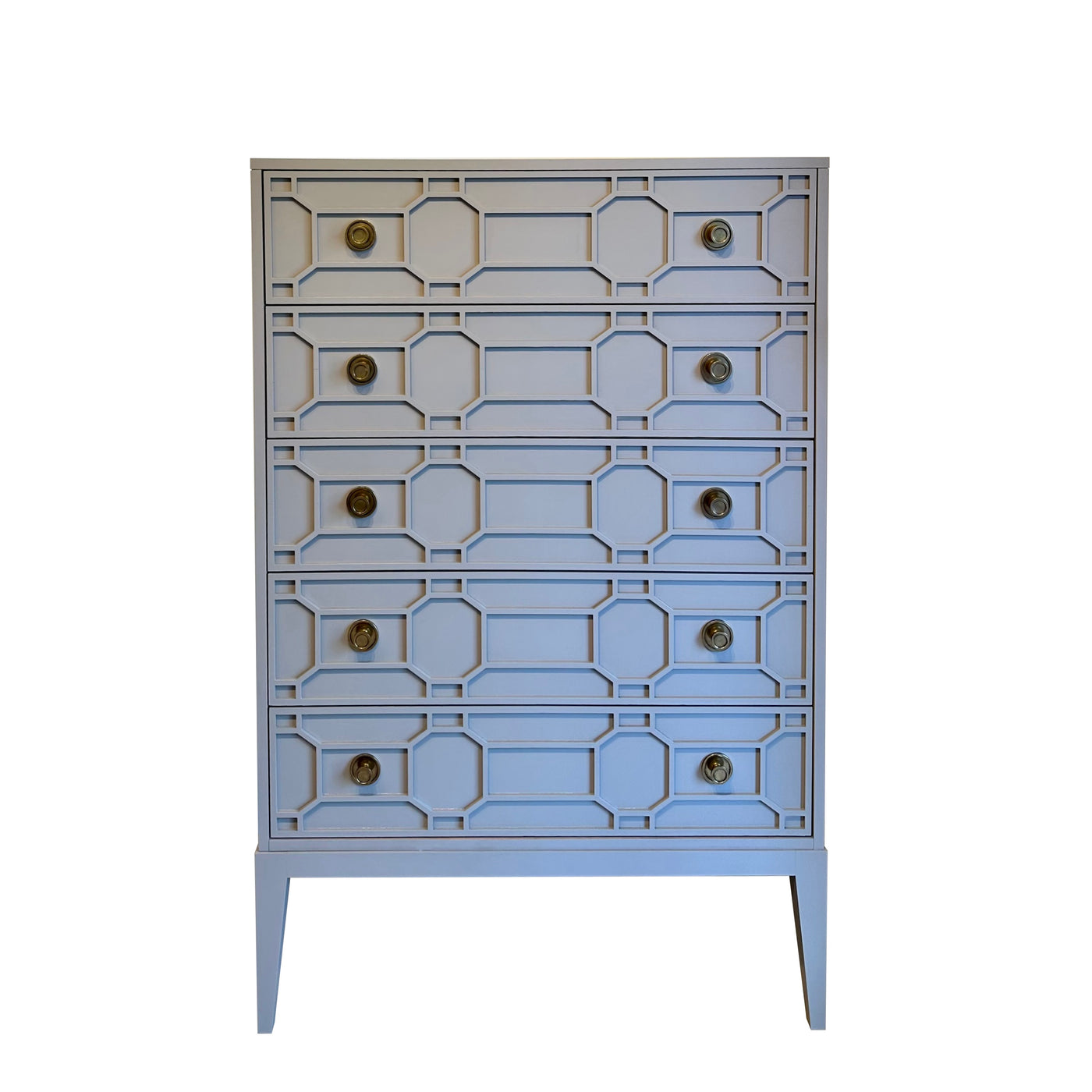 CHEST TALL 5-DRAWER TAUPE HONEYCOMB