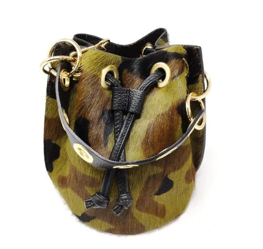 BAG LEATHER BUCKET PONY (Available in 3 Colors)