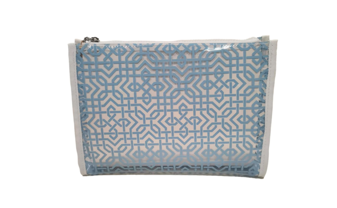 COSMETIC BAG LATTICE MIST CLEAR (Available in 2 Sizes)