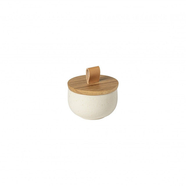 SALT CELLAR WITH OAK LID (AVAILABLE IN 2 COLORS)