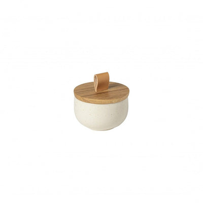 SALT CELLAR WITH OAK LID (AVAILABLE IN 2 COLORS)