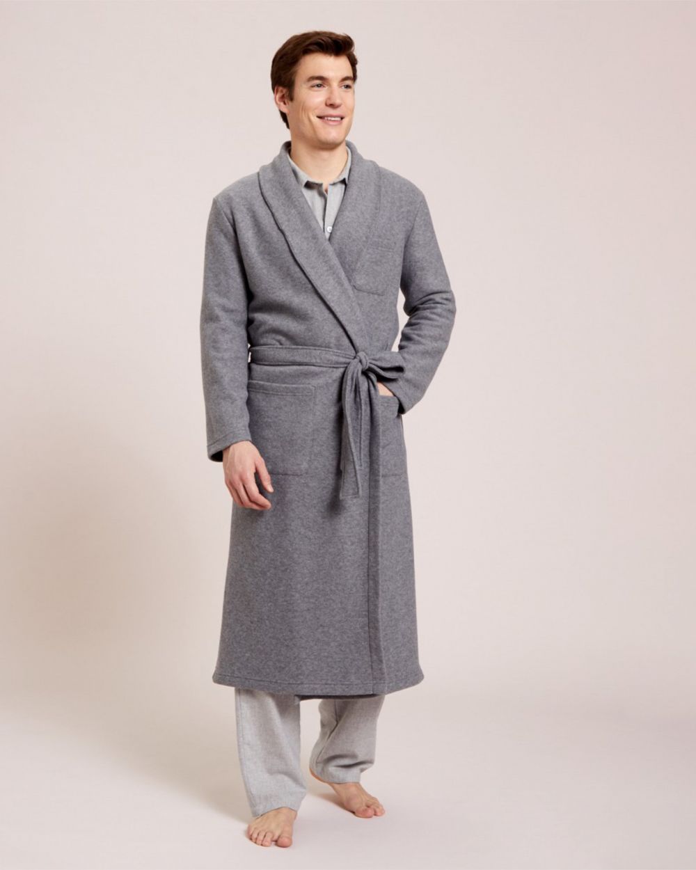 ROBE MEN'S LONG ANTHRACITE (Available in Sizes)
