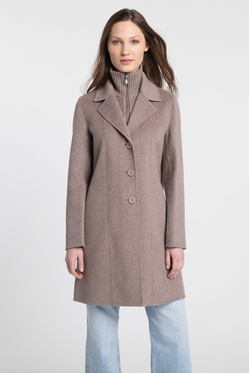 KINROSS CASHMERE COAT NOTCH COLLAR SEAL (Available in 2 Sizes)