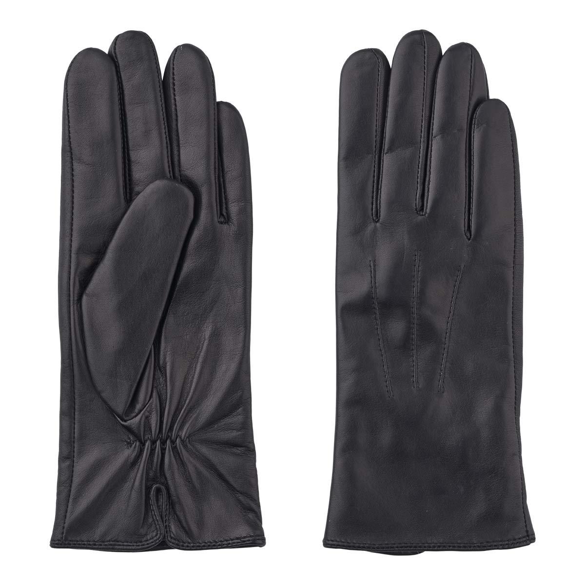 GLOVES BLACK LEATHER (Available in 2 Sizes)