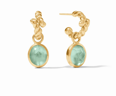 JULIE VOS EARRING HOOP&CHARM NASSAU (Available in 2 Colors)