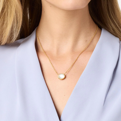JULIE VOS NECKLACE SOLITAIRE NASSAU (Available in 2 Colors)