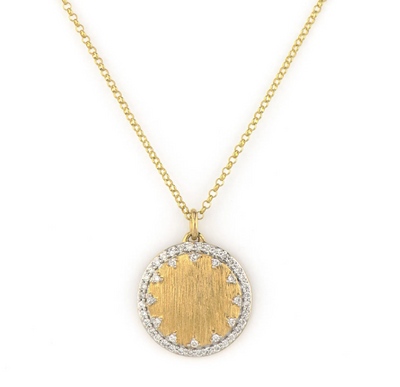 JUDE FRANCES PENDANT WITH SMALL PAVE DISC