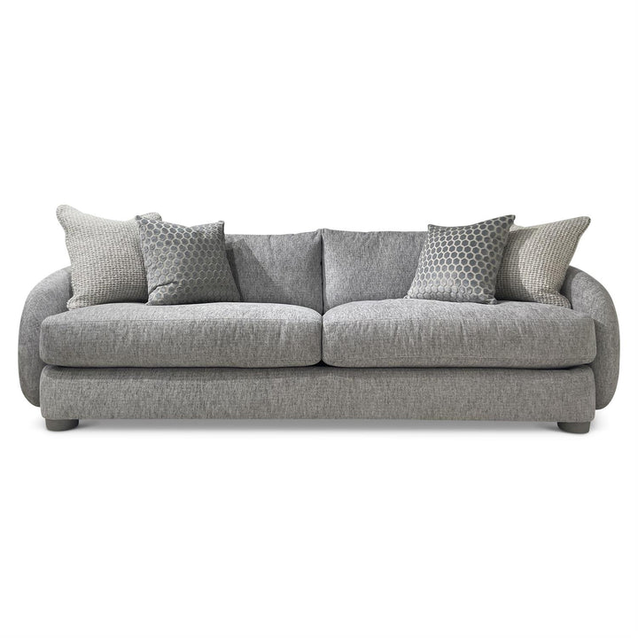 SOFA CURVED ARMS 2 OVER 2 WOVEN BEIGE/TAN #71451