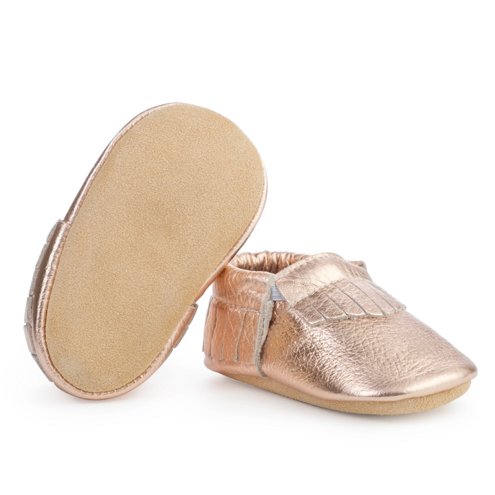 MOCCASINS LEATHER ROSE GOLD