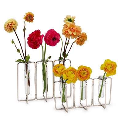 VASE 3-PIECE STAINLESS STEEL WITH GLASS (Available in 2 Sizes)