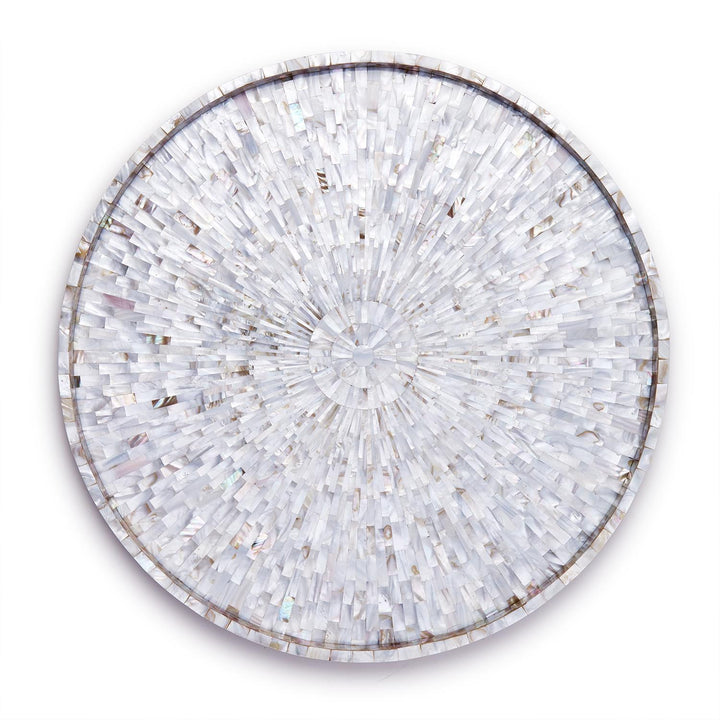 TRAY MOTHER OF PEARL ROUND #72556