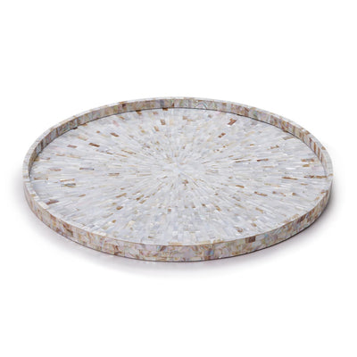 TRAY MOTHER OF PEARL ROUND