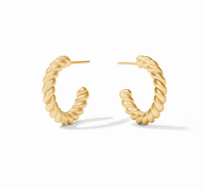 JULIE VOS EARRING HOOP NASSAU ROPE (Available in 2 Sizes)