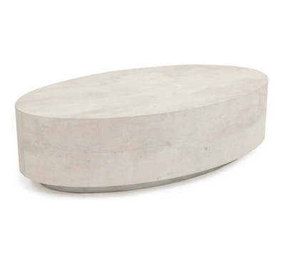 COCKTAIL TABLE OVAL GESSO