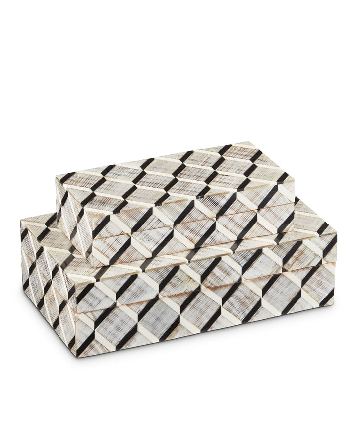 BOX CHISEL HORN BLACK/WHITE/NATURAL