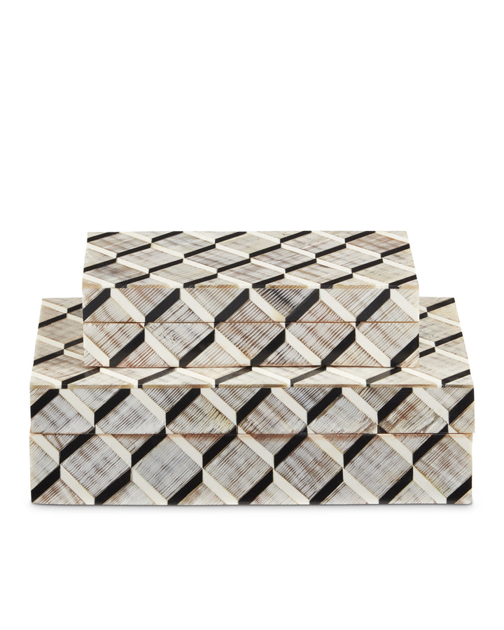 BOX CHISEL HORN BLACK/WHITE/NATURAL