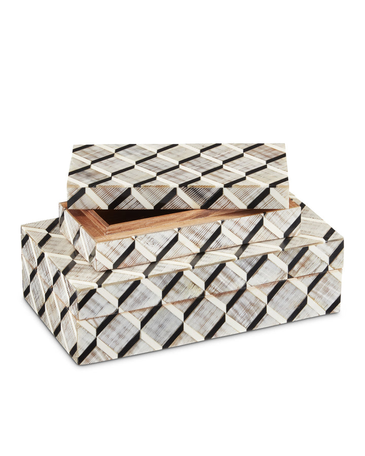 BOX CHISEL HORN BLACK/WHITE/NATURAL