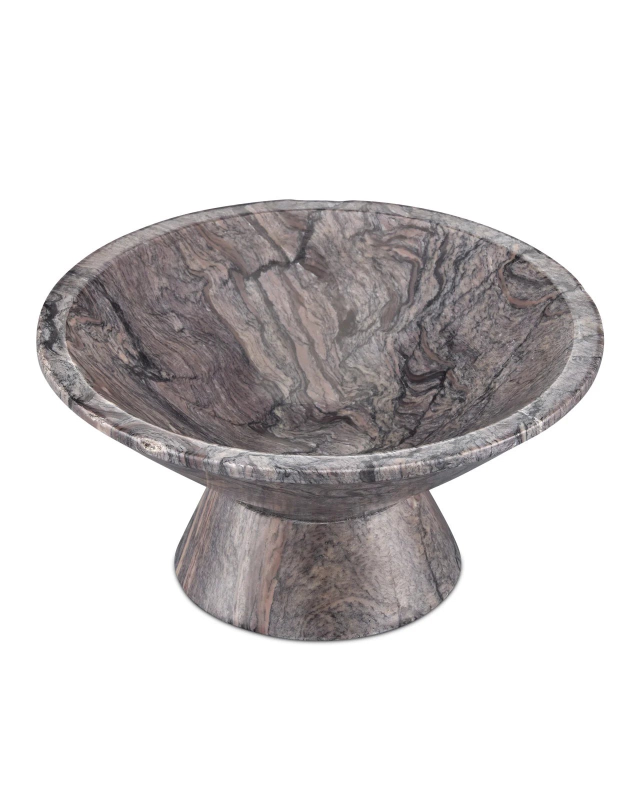 BOWL PEDESTAL BRECCIA MARBLE (Available in 2 Sizes)