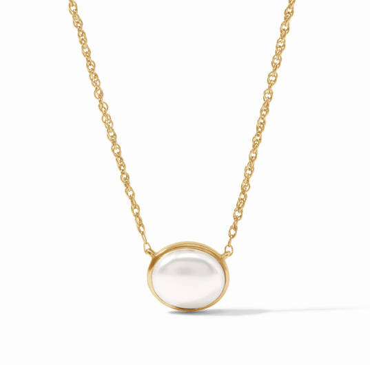 JULIE VOS NECKLACE SOLITAIRE NASSAU (Available in 2 Colors)