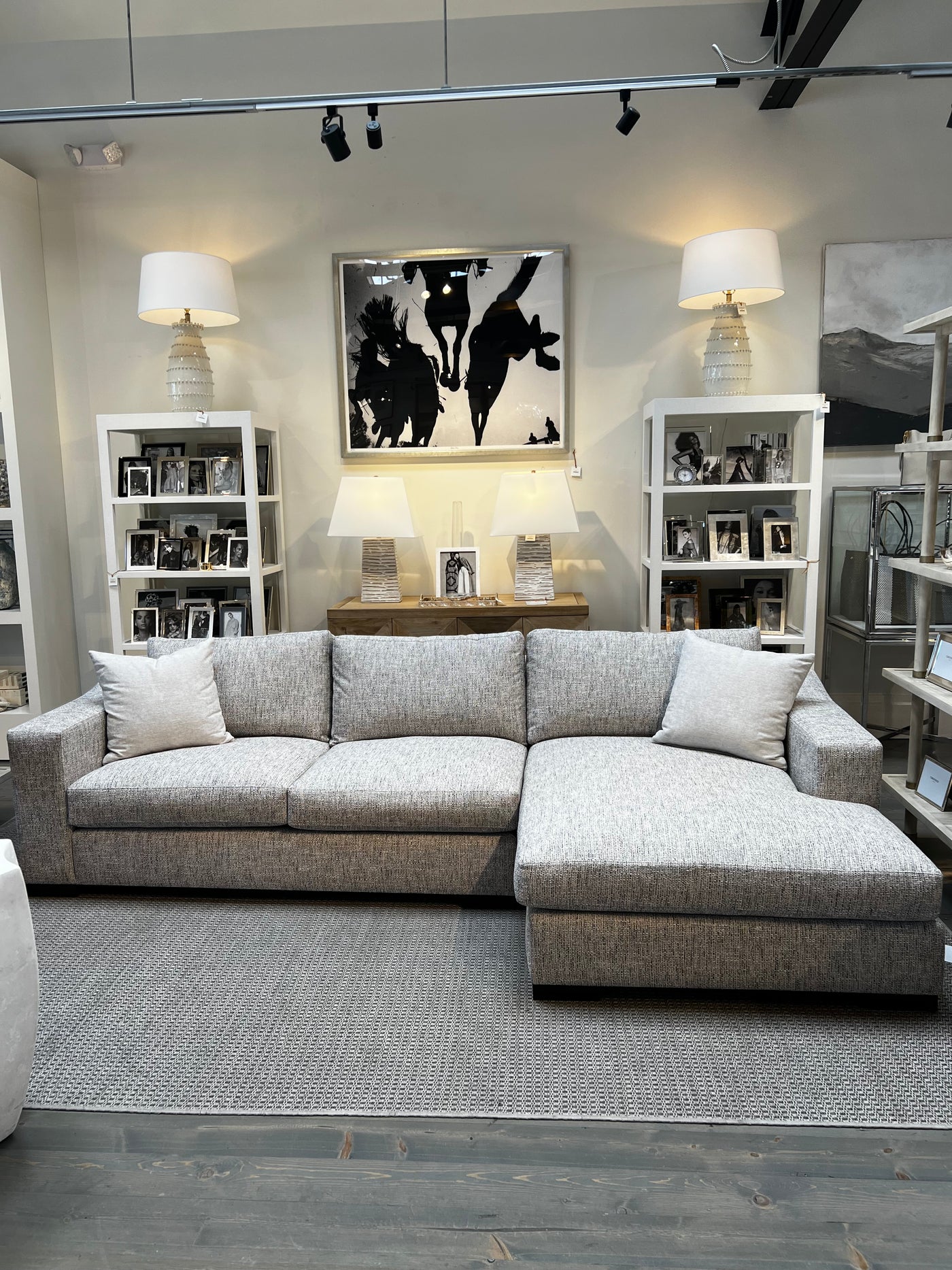SOFA SECTIONAL 2 PIECE X FRED IN MINGLE GREY