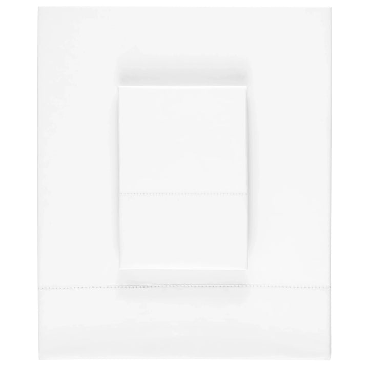SHEET SET CLASSIC HEMSTITCH WHITE (Available in 4 Sizes)