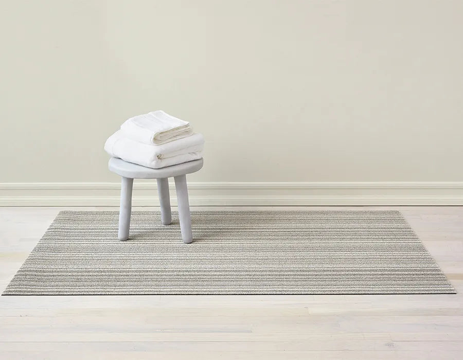 CHILEWICH FLOORMAT SKINNY STRIPE SHAG BIRCH (Available in 3 Sizes)