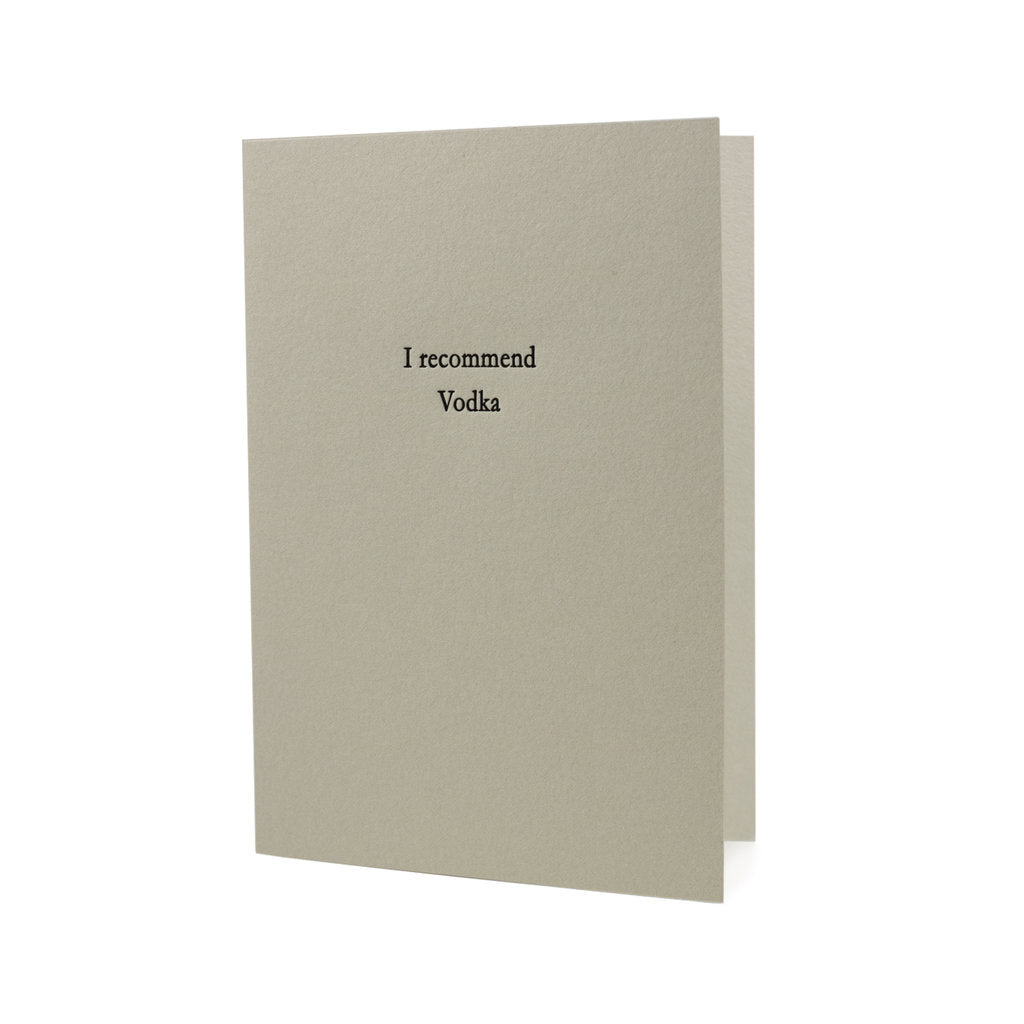 GREETING CARD "I RECOMMEND VODKA" #28941