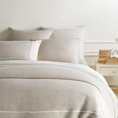 DUVET COVER LINEN WITH WHITE STRIPE (Available in 2 Sizes and 2 Colors)