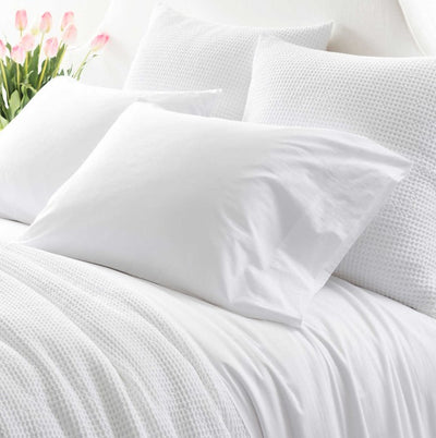 PILLOWCASES PERCALE WHITE PAIR (Available in 2 Colors)