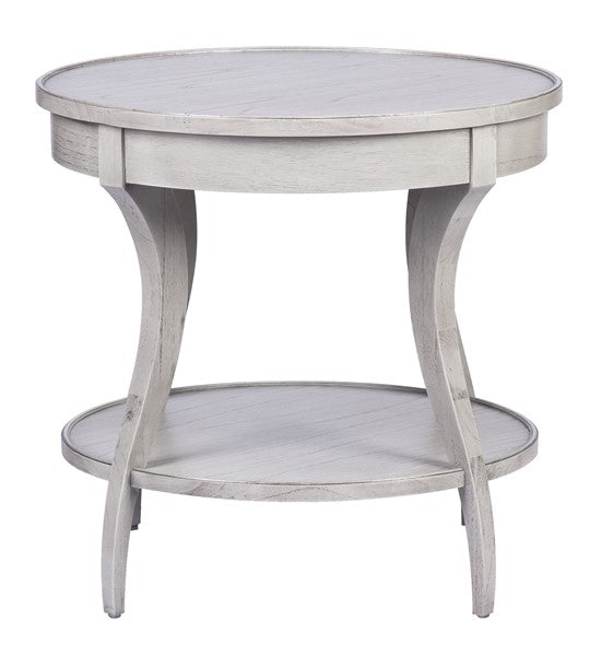 SIDE TABLE ROUND WOOD DOVE GRAY
